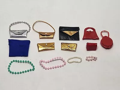 Vintage Lot Of 13 Barbie Doll Purses Bags Pocketbooks Bracelets Necklaces • $19.99