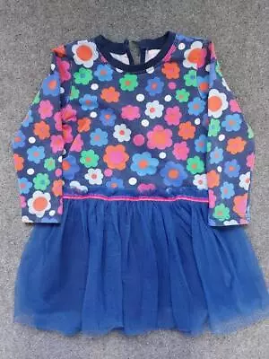 Mim Pi Designer Girls Long Sleeve Floral Dress 5 Years 110cm Playwear • £2.99