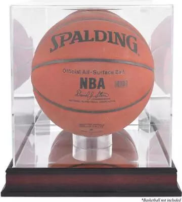 Acrylic Basketball Display Case W/ Antique Mahogany Finish Mirror Back- Fanatics • $89.99