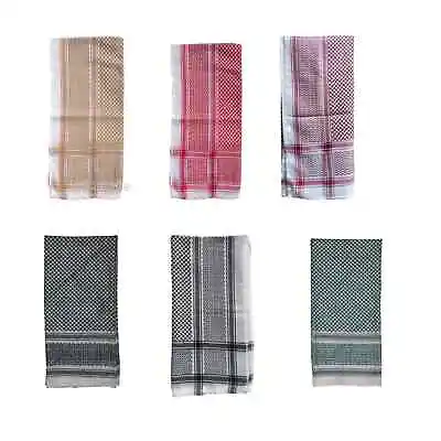 Islamic Arafat Shawl Different Colors Cotton Scarf 120x120cm Muslim Men's Attire • $14.99