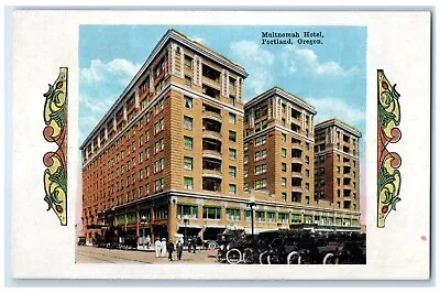 C1910 Multnomah Hotel Classic Cars Street Road Portland Oregon Vintage Postcard • $14.98