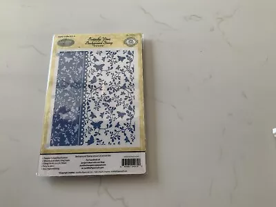 £1.99 • Buy Just Rite Butterfly Vines Background Rubber Stamp