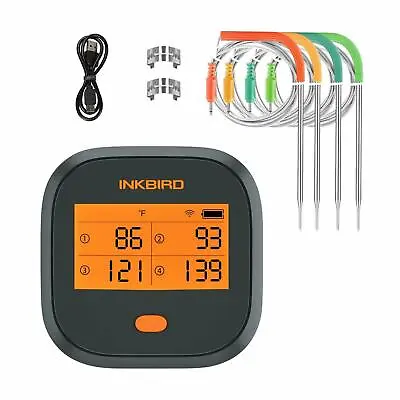 £50.98 • Buy Grill Oven WiFi Meat Thermometer Barbeque Kitchen Rechargeable APP Food Probe CF