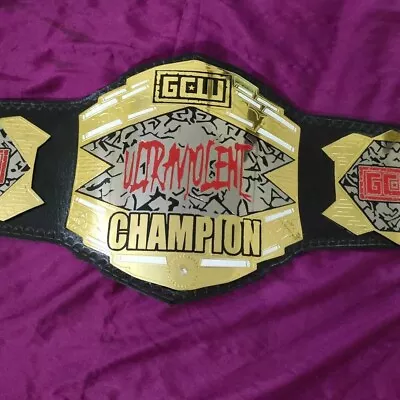 GCW Ultraviolent Championship Wrestling Belt Adult Size 2mm Brass • $129.99