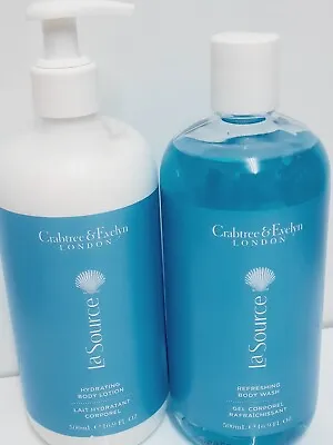 £36 • Buy Crabtree & Evelyn La Source Hydrating Body Lotion & Body Wash DUO SET 500ml Each