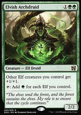 1x ELVISH ARCHDRUID - Elf - MTG - Dueld Deck/M13 - Magic The Gathering • £2.99