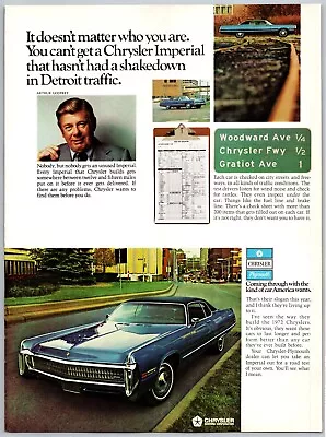 Chrysler Imperial Detroit Traffic Vintage Print Ad | April 1972 • $8.99