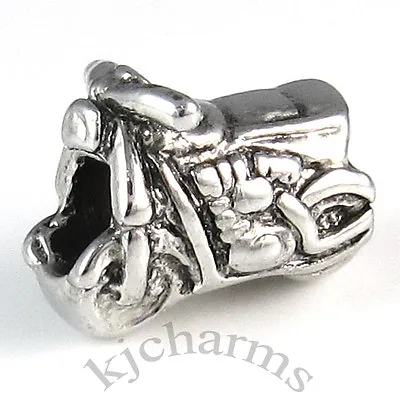 Motorcycle Motor Bike Silver European Spacer Charm Bead For Bracelet Necklace • $4.49