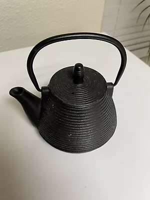 4 Piece Metal Black Teapot 5  Tall X 7  Wide  • $5