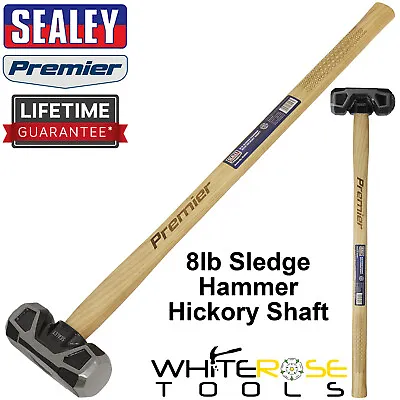£58.45 • Buy Sealey Sledge Lump Hammer 8lb Hickory Shaft Handle Premier Carbon Steel Head