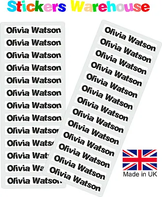 IRON ON Personalised Name School Labels Stickers Tags School Nursery V3 • £2.99