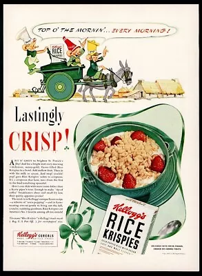 1941 Kellogg's Rice Krispies Snap Crackle Pop Elves Vernon Grant Art Vintage Ad • $8.09