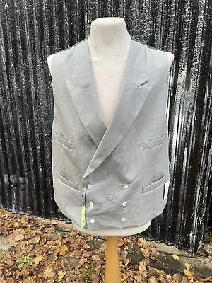 £39 • Buy Pakeman Catto & Carter Double Breasted Linen Waistcoat Size 42  Grey