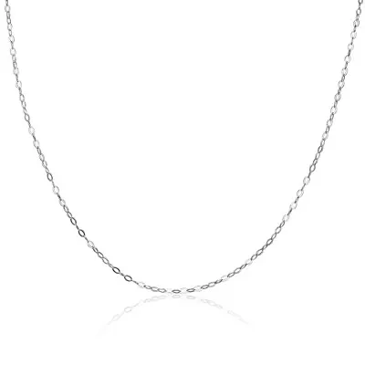 16 Inch Thin Delicate Sterling Silver 0.90mm Cable Chain Necklace • $9.99