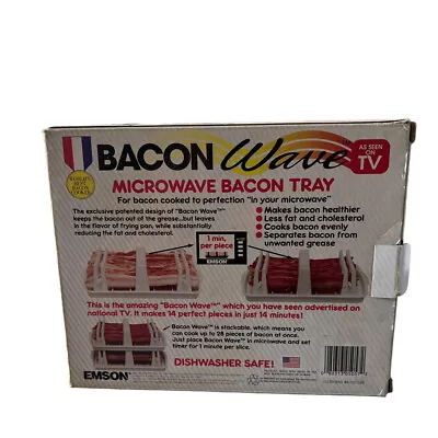 The Original Bacon Wave Microwave Bacon Tray Cooks Up To 14 Slices As Seen On TV • $14.99