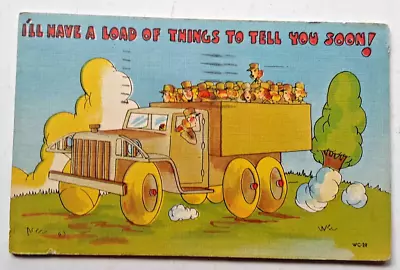 Comic Postcard WAC Soldier Driving A Truck Load Of WACs~Beals WC-20 1943 Posted • $5.95