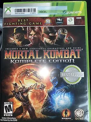 2012 Mortal Kombat Komplete Edition XBOX 360 Game Complete With Manual CIB • $20