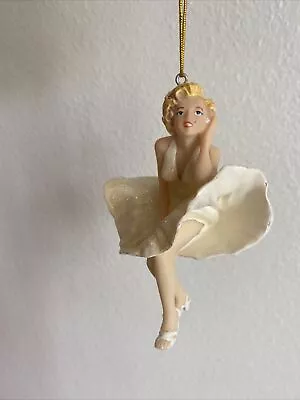 Marilyn Monroe Ornament 4.5” White Sparkled Dress Christmas Gift • $9.99