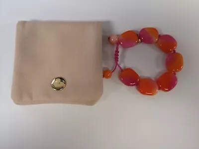 Lola Rose Bracelet Semi Precious Gemstones Orange Adjustable 7      J5 B102 • £5.95