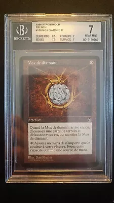 1998 MTG Magic The Gathering Mox Diamond FR Stronghold BGS 7 NEAR MINT POP 1 • $663.84