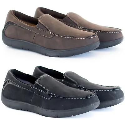 Mens Casual Slip On Walking Work Smart Comfy Memory Foam  Loafers Shoes Sz 7-13 • £11.95