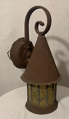 Vintage Copper?  Arts & Crafts / Mission Witch Hat Porch Light • $179