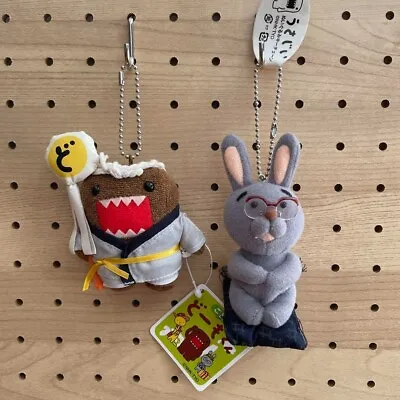 NHK Domo-Kun Tokyo Matsuri Domo Plush & Usajii Rabbit Stuffed Keychain Set Of 2 • $65.99
