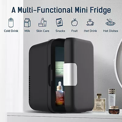 $59.90 • Buy 2 In 1 Mini Fridge 4L Portable Home Car Cooler & Warmer Small Drinks Bar Freezer