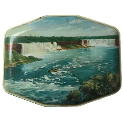 Vintage George W. Horner Candy Tin Niagara American & Canadian Falls • $4.50