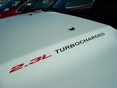 2.3L TURBOCHARGED (PAIR) Hood Decals Emblem Ford Mustang Ranger Ecoboost  • $14.99