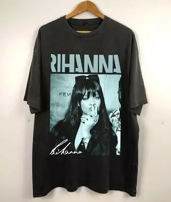 NEw Rihanna Gift For Fans Black T-Shirt Cotton Full Size Unisex • $16.99