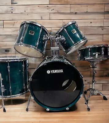 Yamaha Stage Custom Acoustic Drum Kit - Marina Green - Full Shell Kit & Snare • £500