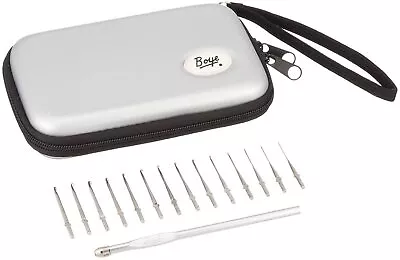 BOYE Interchangeable Head Crochet Steel Hook Set Sizes 1- 14 With Travel Case  • $19.80