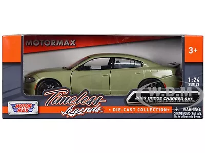 2023 Dodge Charger Sxt Green 1/24 Diecast Model Car By Motormax 79387 • $19.99