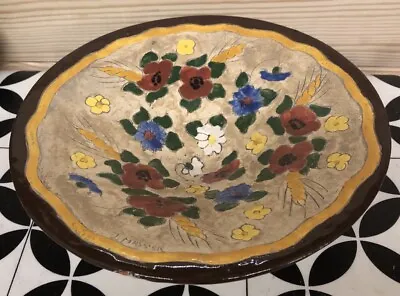 Rare Dish Foot Shower Signed J.Massier Jerome Vallauris Vintage Decor Floral • $64.76