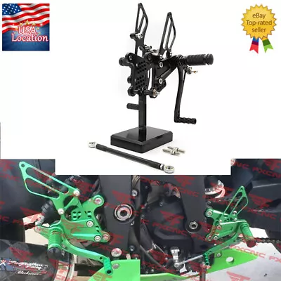 For Kawasaki Ninja ZX6R ZX636 2009-2021 CNC Rearset Footpegs GP Shift Pedals • $109.99