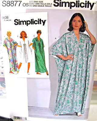 VTG UNCUT Simplicity Dress Sewing Pattern #8877 MuuMuu Smock Pattern SM-XL 1 SZ • $8.68