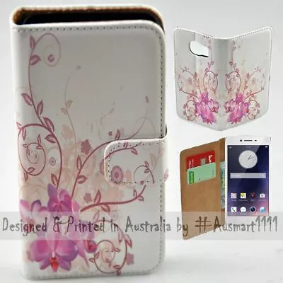 $13.98 • Buy For OPPO Series - Purple Orchid Theme Print Wallet Mobile Phone Case Cover 