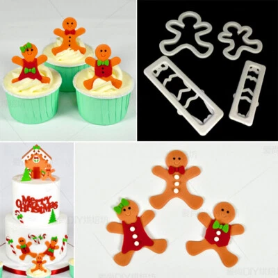 £2.39 • Buy Christmas Gingerbread Man Cookie Cutter Biscuit Pastry Icing Baking Fondant Tool
