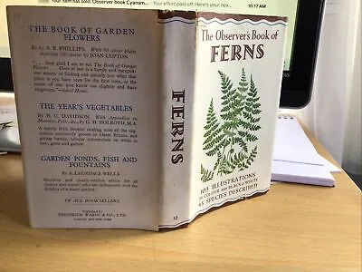 Observers Book Of Ferns 1958 12.3 • £24.99