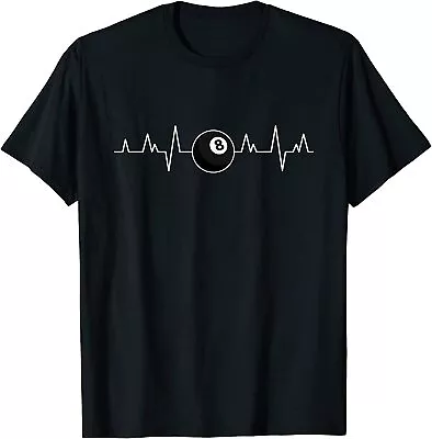 NEW LIMITED Pool Players Heartbeat Billiards 8 Ball T-Shirt • $21.61