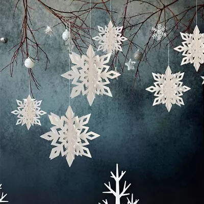 6pcs Snowflake Ornaments Christmas Decorations Tree Hanging Party Home Decor DIY • $12.43