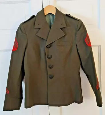 Vintage 1979 Us Marine Corps Women's Sergeant Uniform Jacket Named Usmc • $34.95