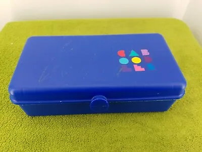 VINTAGE 1990’s Small Caboodles 2-Tier Makeup Jewelry Case Blue No Mirror • $7.99