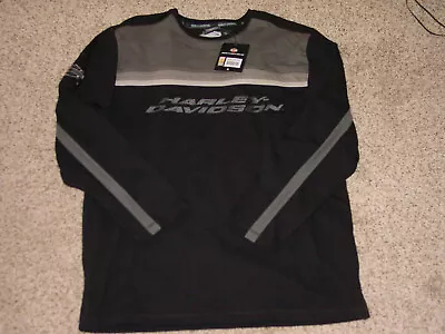 Mens Harley Davidson Colorblocked Knit 99005/15VM Longsleeve Shirt Size L NWT's • $102.70