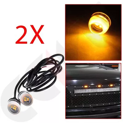 2x 9W 6000K 18mm Amber Eagle Eye Grille Tail Brake Turn Signal Fog Led Light • $6.27