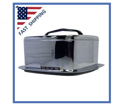 $38.99 • Buy VTG MCM Lincoln Beautyware Square Cake Carrier Chrome Finish
