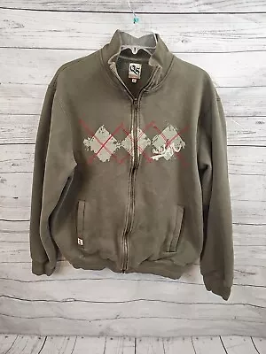 Quicksilver Men's Army Green Full Zip Sweatshirt Size XL • $22.99