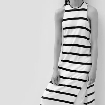 Viktoria & Woods Midi Dress Black/White Stripe Tank Size 1 / 8 • $20