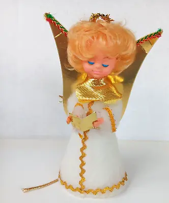 Vintage Christmas Cardboard And Plastic Angel 8” Tree Topper • $9.99